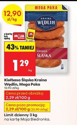 Kiełbasa Śląska Mega Paka  promocja w Biedronka