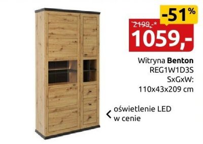 Witryna Benton REG1W1D3S promocja w Black Red White