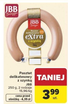 Pasztet delikatesowy extra z szynką JBB promocja w Carrefour Market