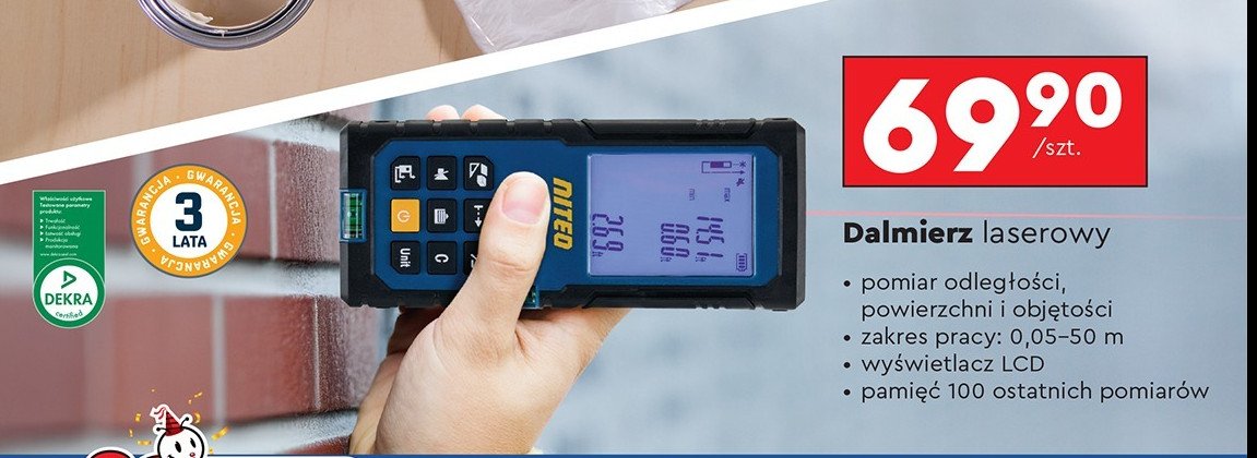 Dalmierz laserowy Niteo tools promocja w Biedronka