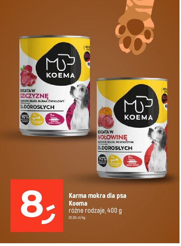 Karma dla psa z dziczyzn膮 Koema promocja