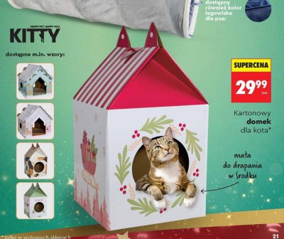 Kartonowy domek dla kota KITTY promocja w Biedronka