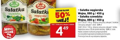 Sałatka węgierska Wojna, 880 g / 450 g promocja w Twój Market