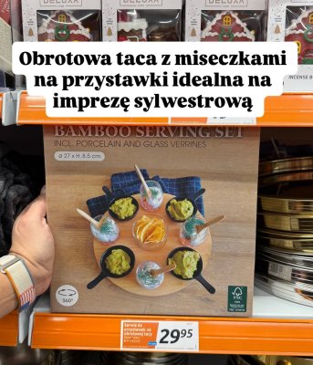 Zestaw do serwowania obrotowa taca z miseczkami promocja w Action
