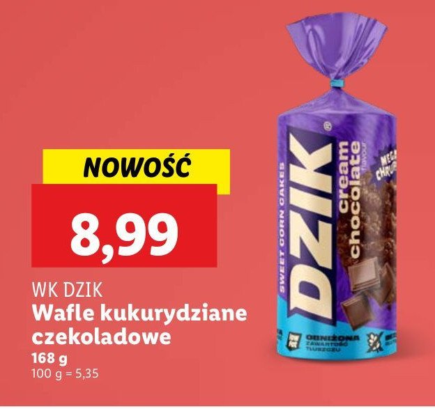 Wafle kukurydziane czekoladowe WK DZIK promocja