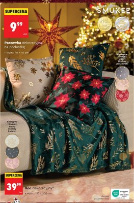 Poszewka dekoracyjna na poduszkę 40x40cm promocja w Biedronka