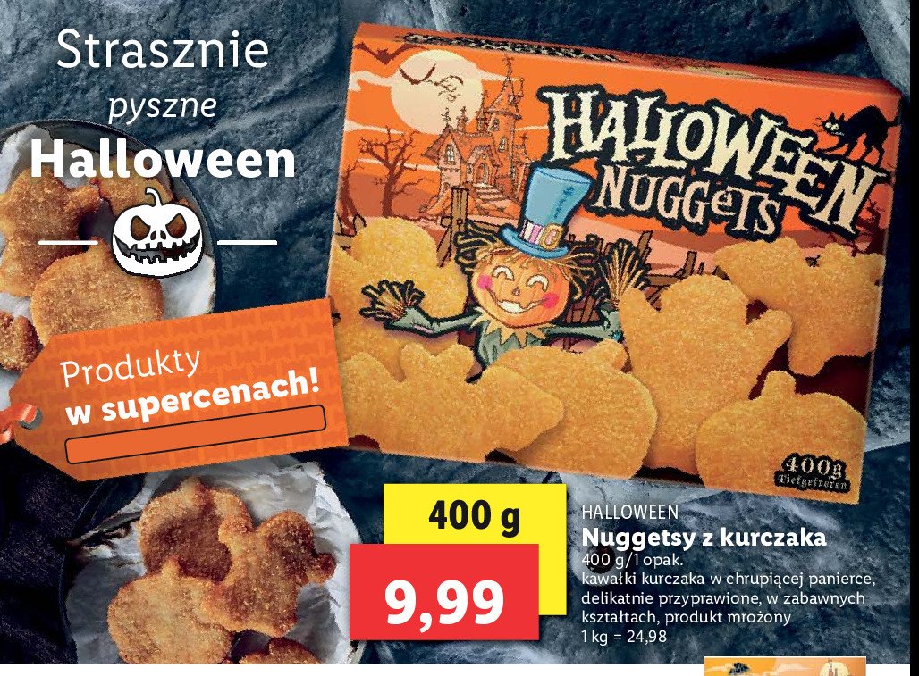 Nuggetsy z kurczaka halloween promocja