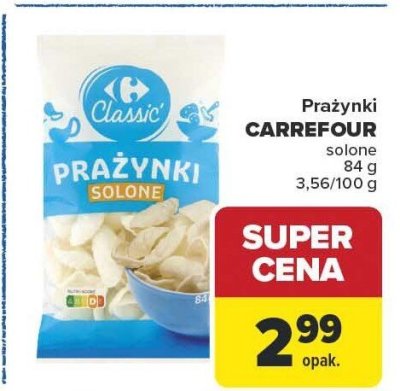 Prażynki CARREFOUR solone promocja w Carrefour