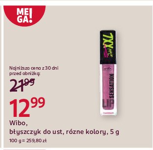 Błyszczyk do ust 3 WIBO LIP SENSATION promocja w Rossmann
