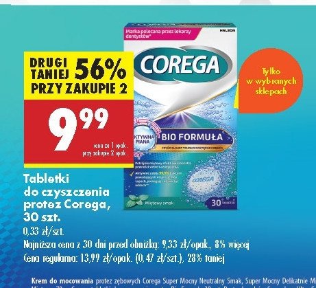 Tabletki do czyszczenia protez bio formula Corega tabs promocja