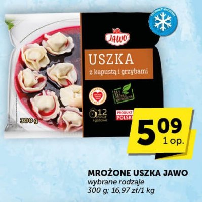 Uszka z kapustą i grzybami Jawo promocja w Groszek