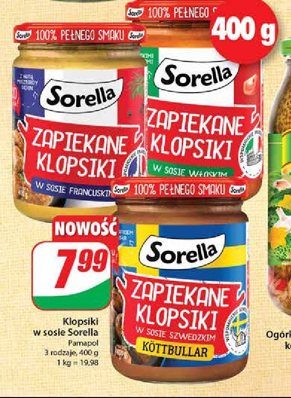 Klopsiki zapiekane w sosie włoskim Sorella promocja