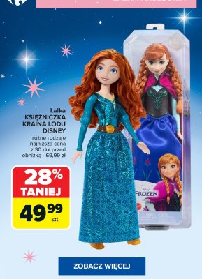 Lalka księżniczka Kraina Lodu różne rodzaje promocja w Carrefour
