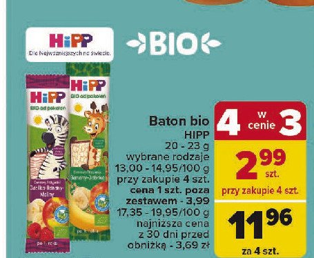 Batonik jabłka-banany Hipp owocowy przyjaciel promocja