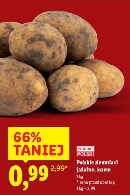 Polskie ziemniaki jadalne, luzem Lidl promocja w Lidl