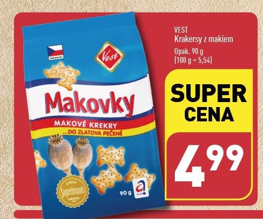 Krakersy z makiem Vest promocja