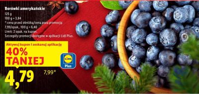 Borówki amerykańskie shaker Berrytrade promocja w Lidl