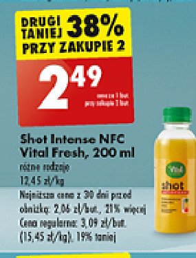 Shot pomarańcza imbir Vital fresh promocja