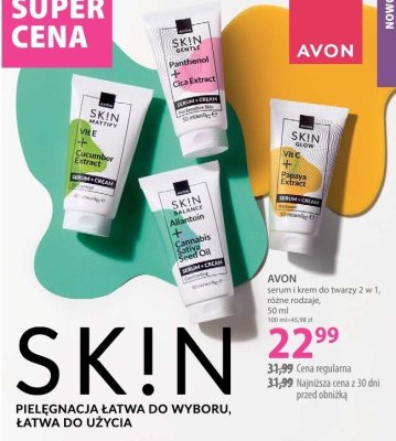 Serum i krem do twarzy 2 w 1 AVON promocja w Hebe
