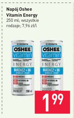 Napój energetyczny magnez + witamina b6 + kwas pantetonowy Oshee vitamin energy promocja