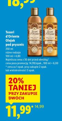 Olejek pod prysznic 250 ml, różne rodzaje promocja w Lidl