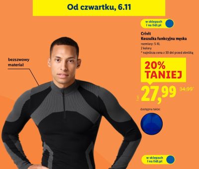 Koszulka funkcyjna męska Crivit promocja w Lidl
