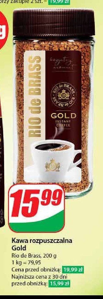 Kawa Rio de brass gold promocja
