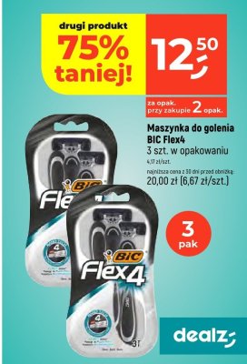 Maszynka do golenia BIC Flex4 3 szt. w opakowaniu promocja w Dealz