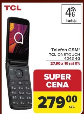 Telefon GSM TCL ONTOUCH 4043 4G promocja w Carrefour