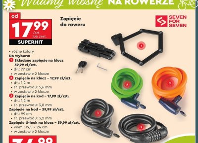 Zapięcie do roweru składane na klucz Seven for 7 promocja