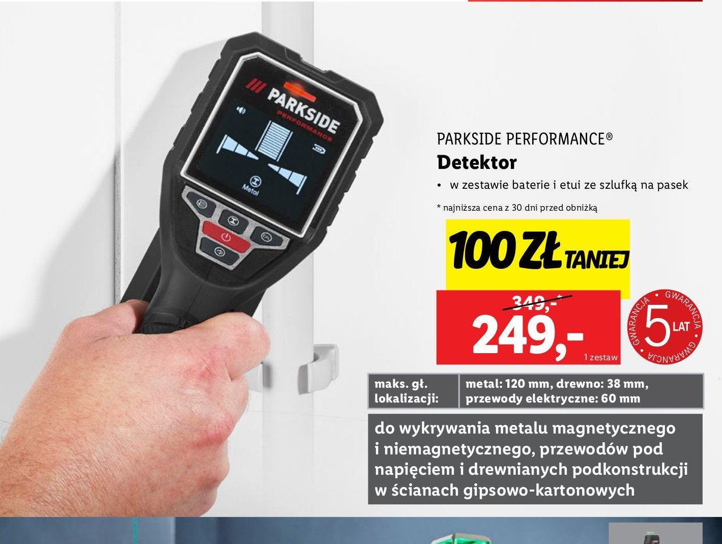 Detektor Parkside performance promocja w Lidl