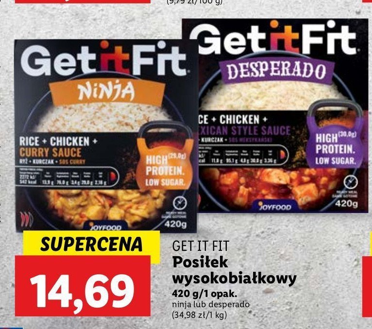 Danie wysokobiałkowe desperado Get it fit promocja