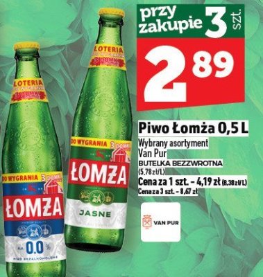 Piwo Łomża pils promocja w TOPAZ