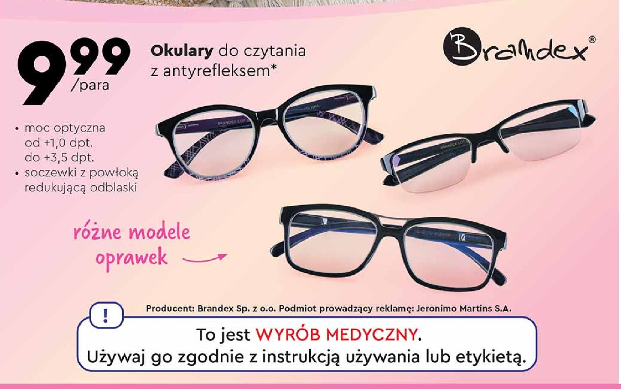 Okulary do czytania Brandex promocja