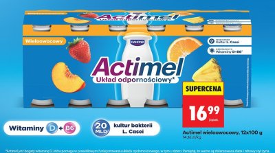 Jogurt Actimel wieloowocowy promocja w Biedronka