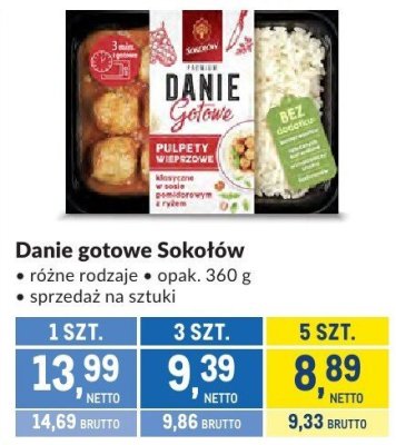Danie gotowe Sokołów różne rodzaje promocja w Makro