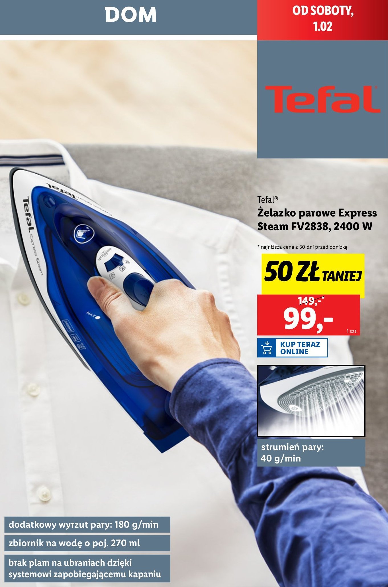 Żelazko fv2838 Tefal promocja