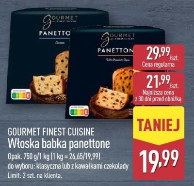 Włoska babka panettone  promocja w Aldi