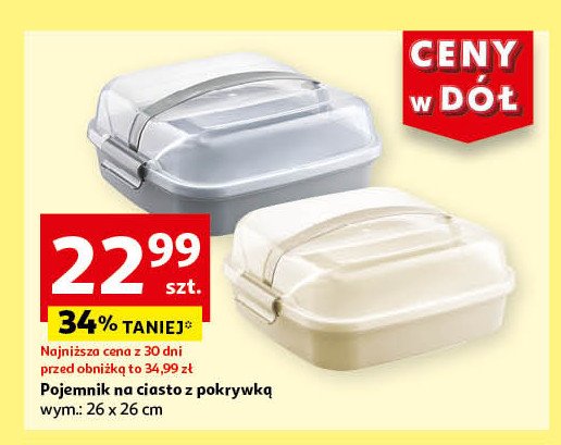 Pojemnik na ciasto z pokrywą 26 x 26 cm promocja