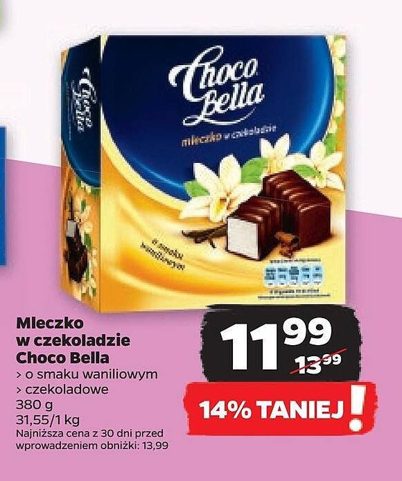 Mleczko w czekoladzie waniliowe Chocobella promocja