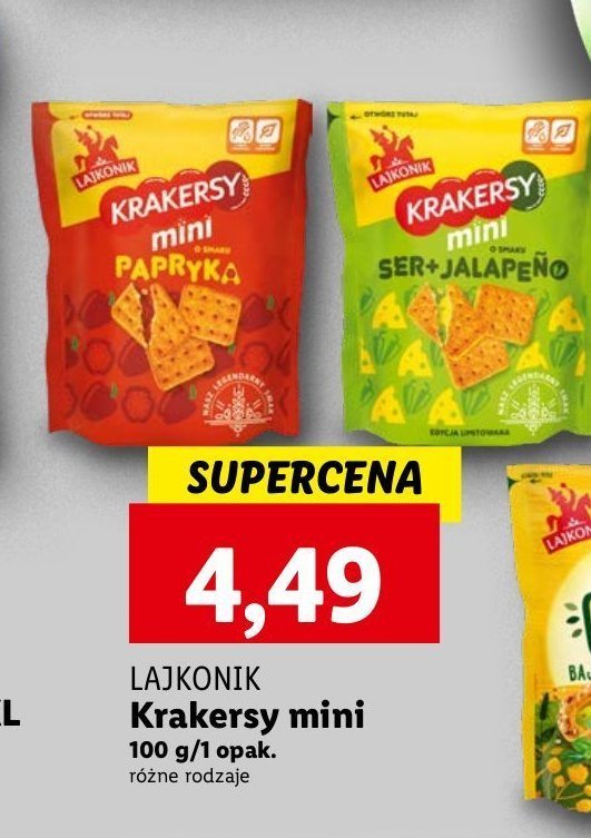Krakersy ser- jalapenio Lajkonik mini krakersy promocja