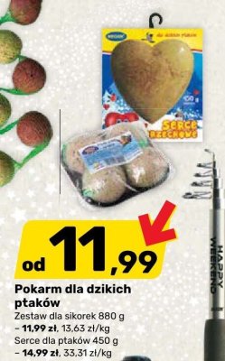 Pokarm dla dzikich ptaków Zestaw dla sikorek 880 g promocja w Bricomarche