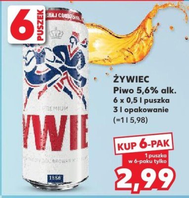 Piwo ŻYWIEC JASNE LEKKIE promocja w Kaufland
