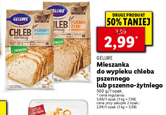 Chleb domowy pszenno-żytni Gellwe promocja