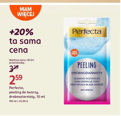 Peeling do twarzy drobnoziarnisty PERFECTA OCZYSZCZANIE promocja