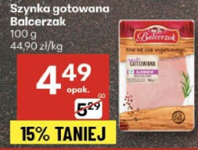Szynka gotowana Balcerzak promocja w Delikatesy Centrum