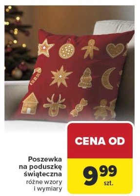 Poszewka na poduszkę świąteczna różne wzory i wymiary promocja w Carrefour