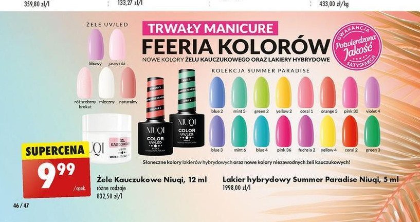 呕el do paznokci kauczukowy liliowy Niuqi promocja