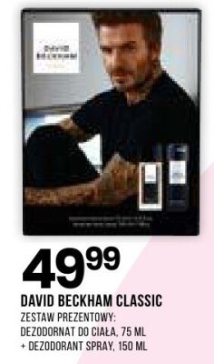 Zestaw prezentowy David Beckham Classic dezodorant do ciała 75 ml + dezodorant spray 150 ml promocja w Drogerie Natura