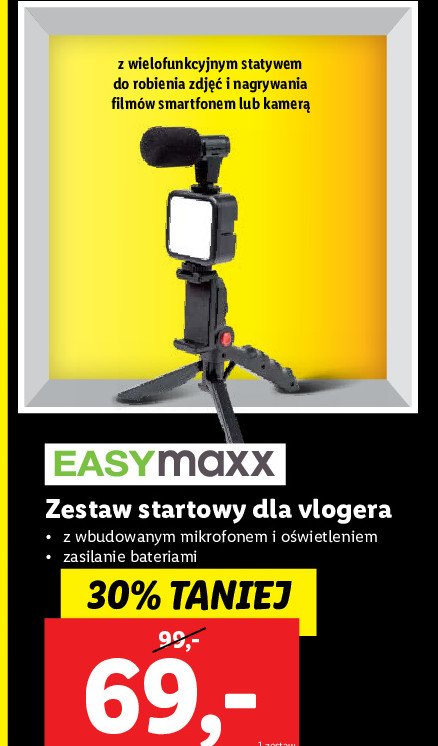Zestaw startowy dla vlogera Easymaxx promocja